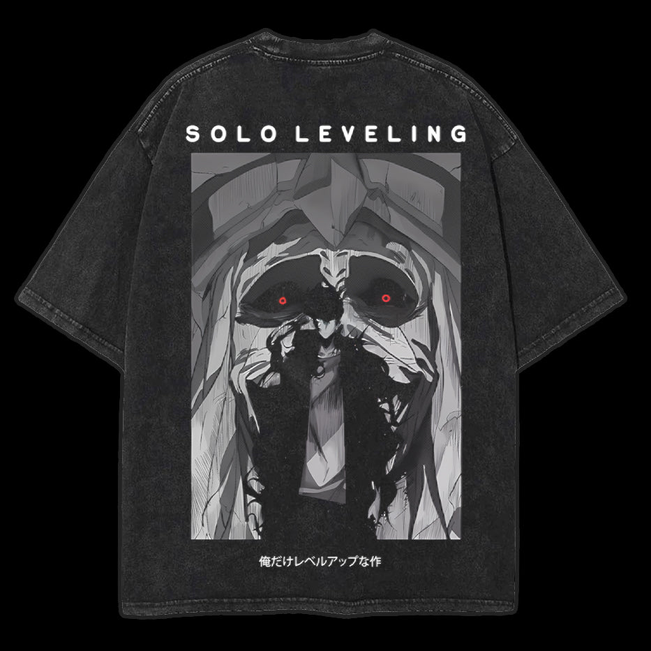 "Sung Jin Woo" Solo Leveling Vintage Anime Wash Tee [MMU] - Image 2